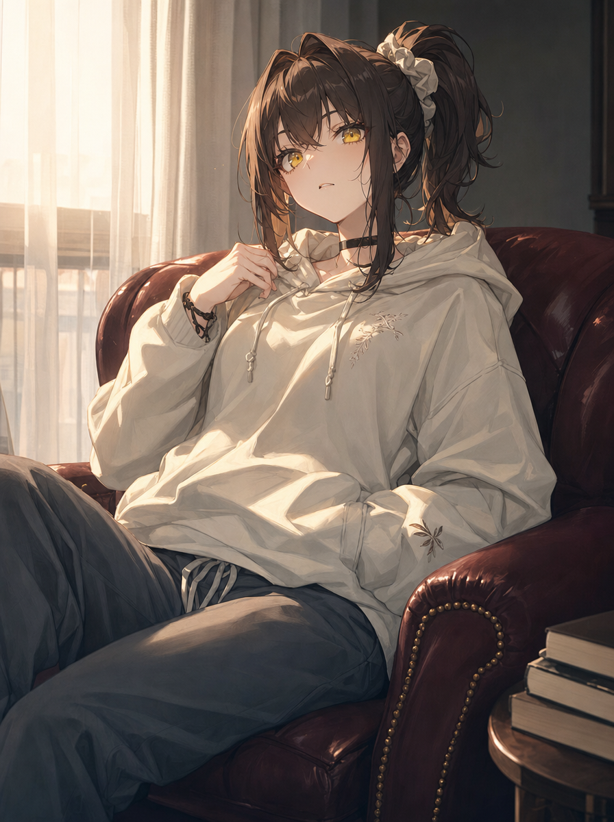 Cozy Morning in Oversized Hoodie