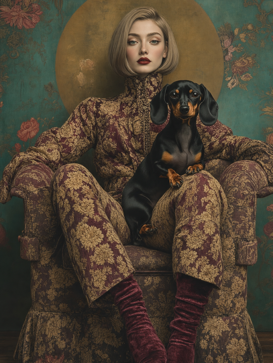 Ash-Blonde Floral Fashion with Halo