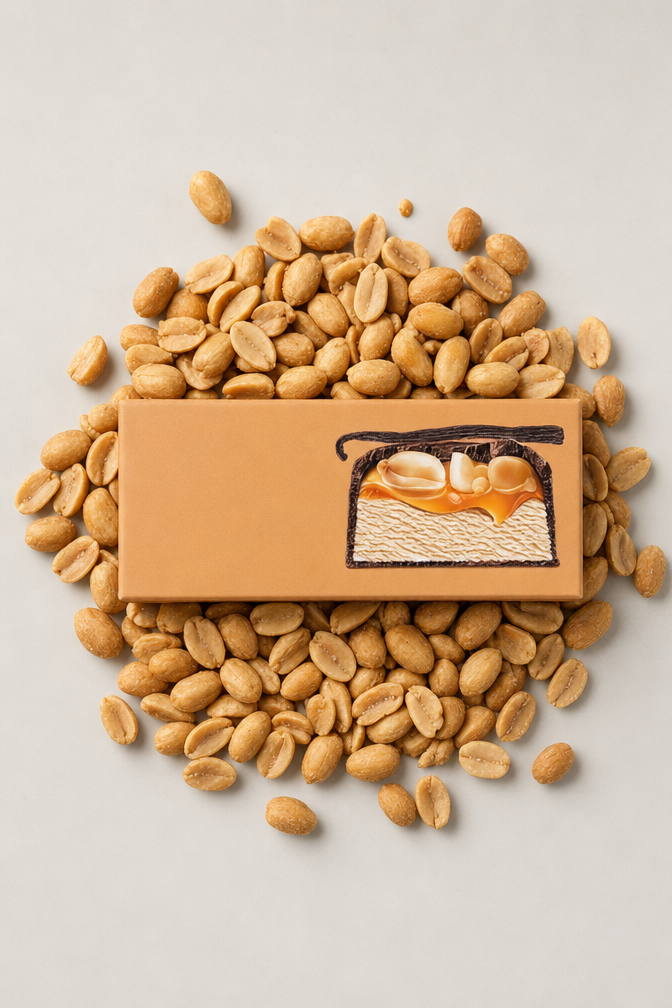 Caramel Peanut Protein Bar on Roasted Peanuts