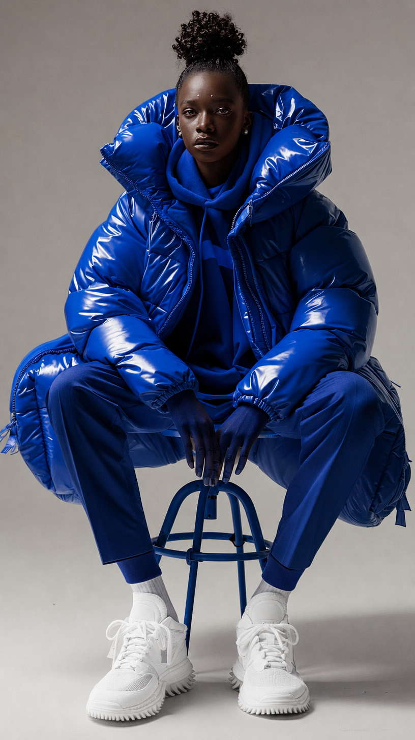 Cobalt Blue Puffer Studio Editorial