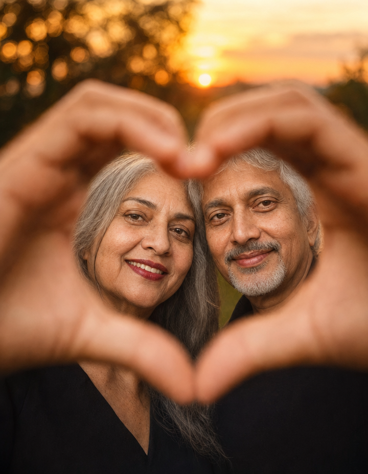 Golden Hour Heart: Elderly Couple's Love