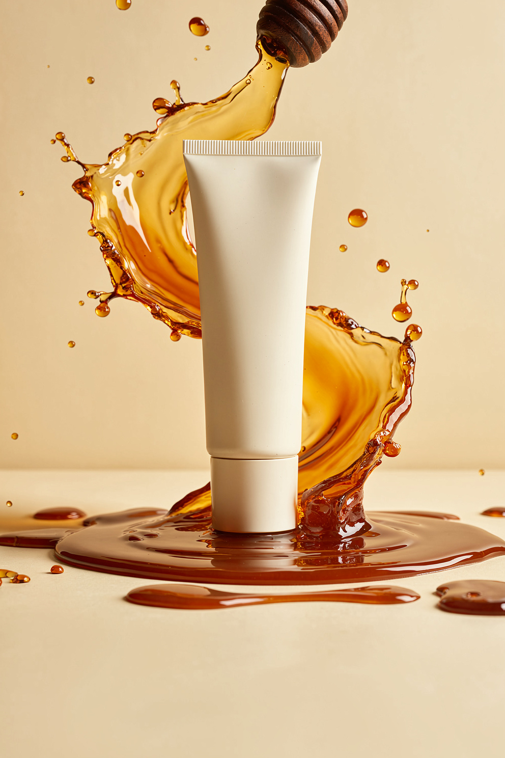 Cream Skincare Tube in Amber Honey