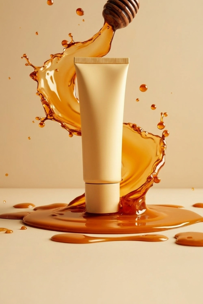 Cream Skincare Tube in Amber Honey