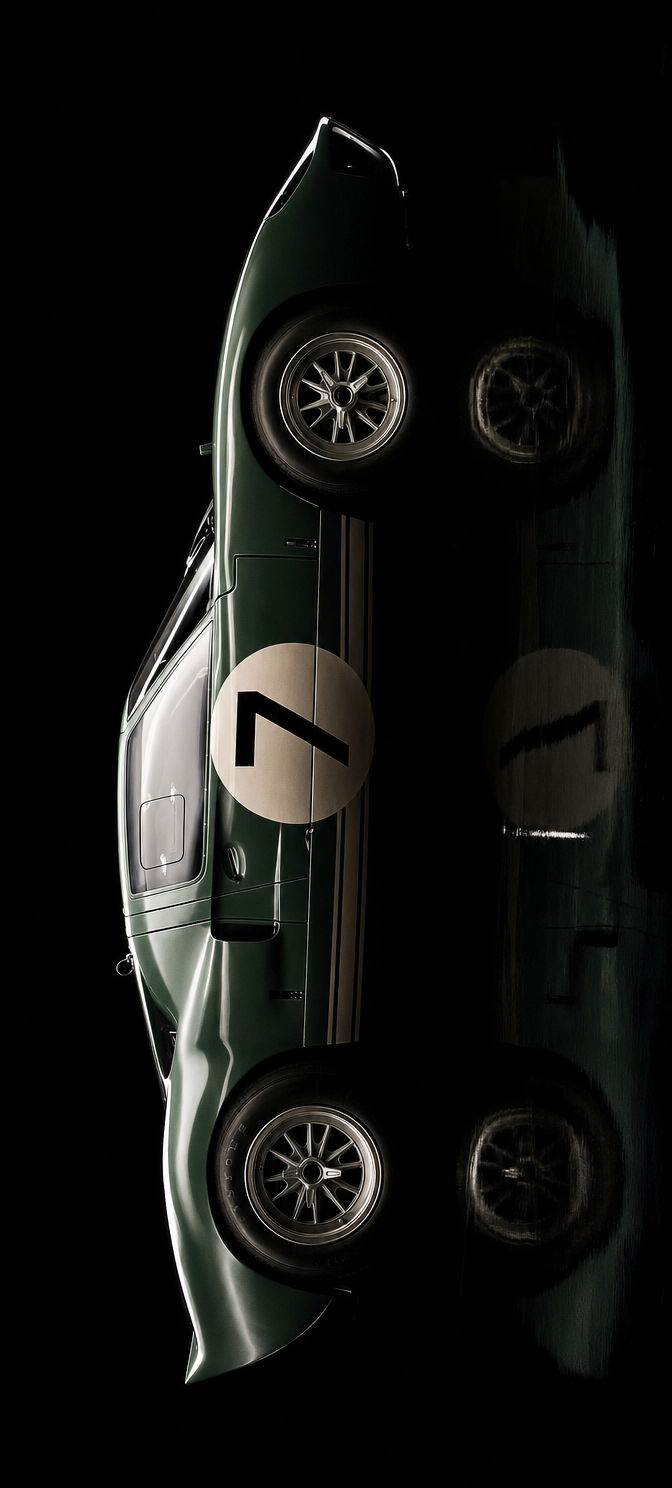 Dark Green GT40 in Studio Rimlight