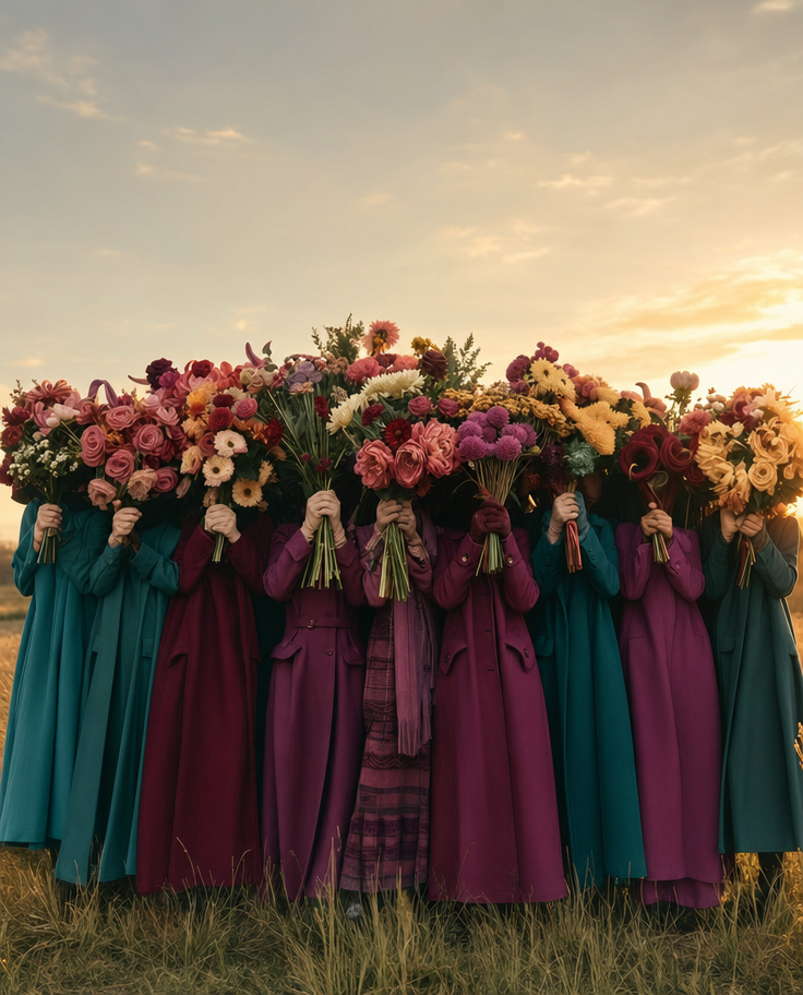 Dreamy lineup with jewel-toned coats