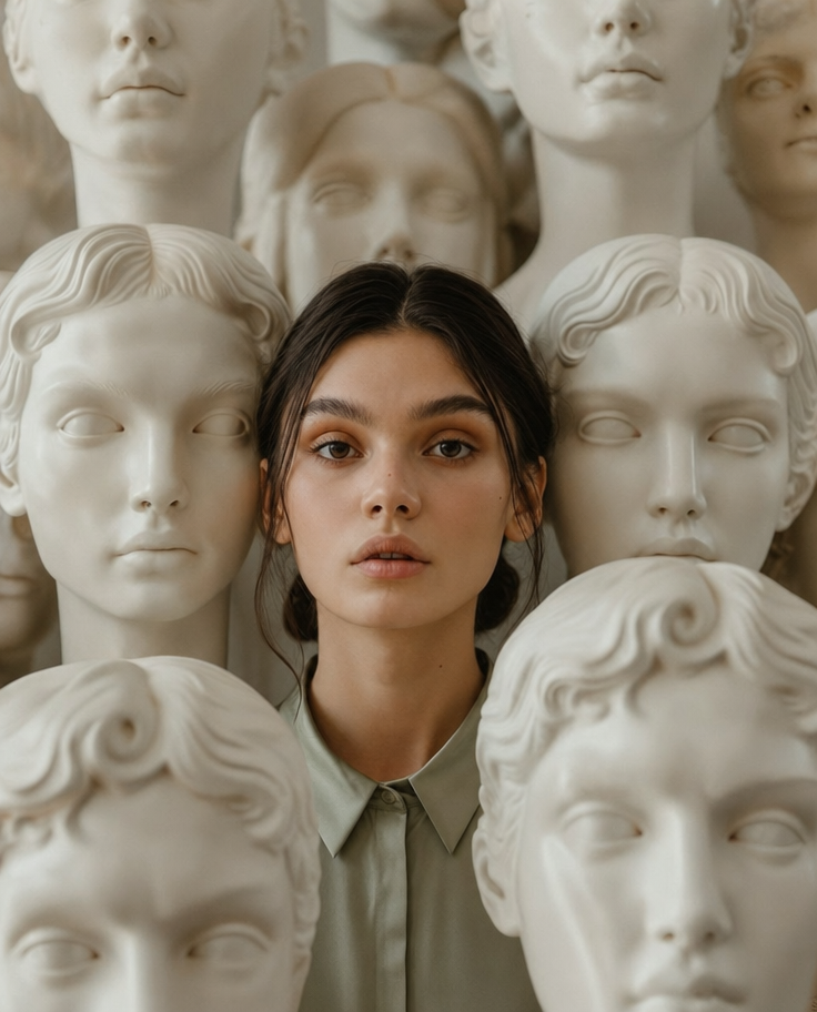 Eerie Elegance Among Marble Busts — gpt-image-2
