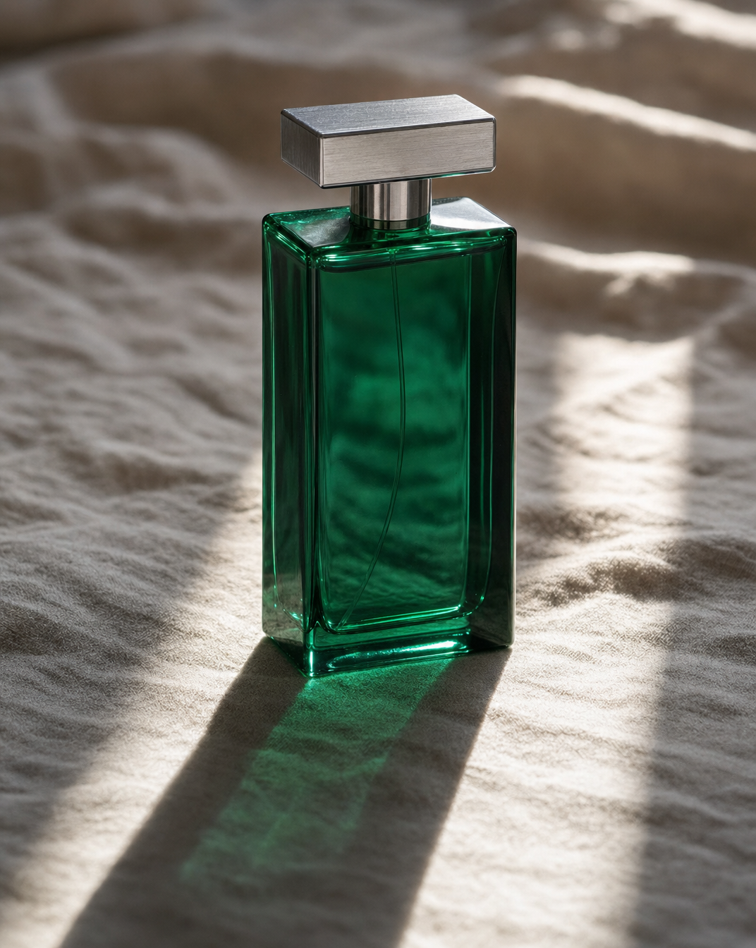 Emerald Perfume Bottle in Linen