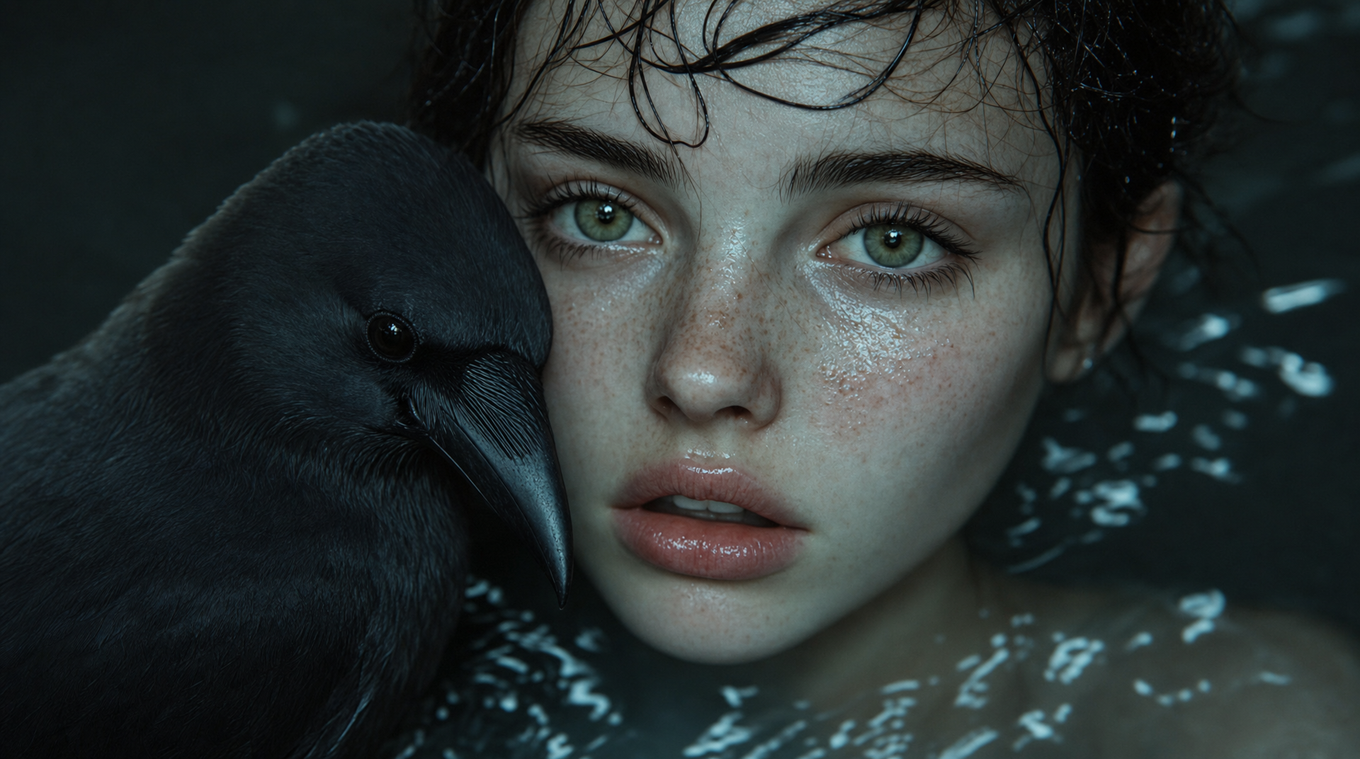 Freckled Woman With Matte Crow — gpt-image-2