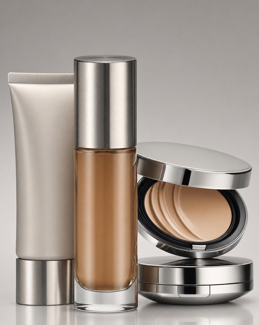 Guerlain cosmetics in cool neutral studio