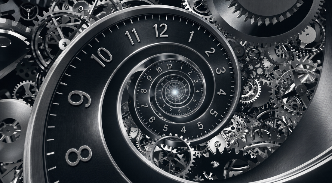 Gunmetal Time Spiral with Dial Gears