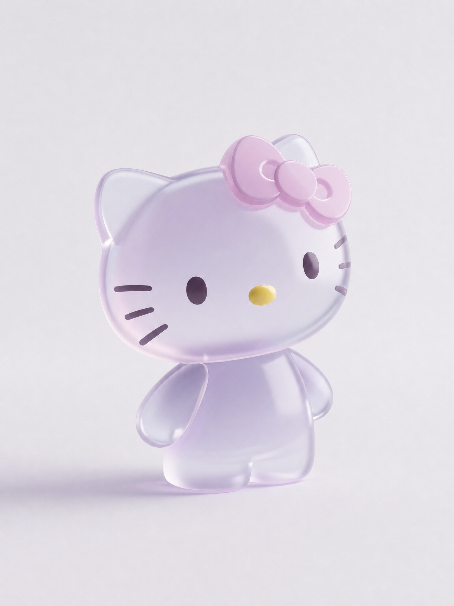 Hello Kitty Figurine in Glossy Lavender Pink