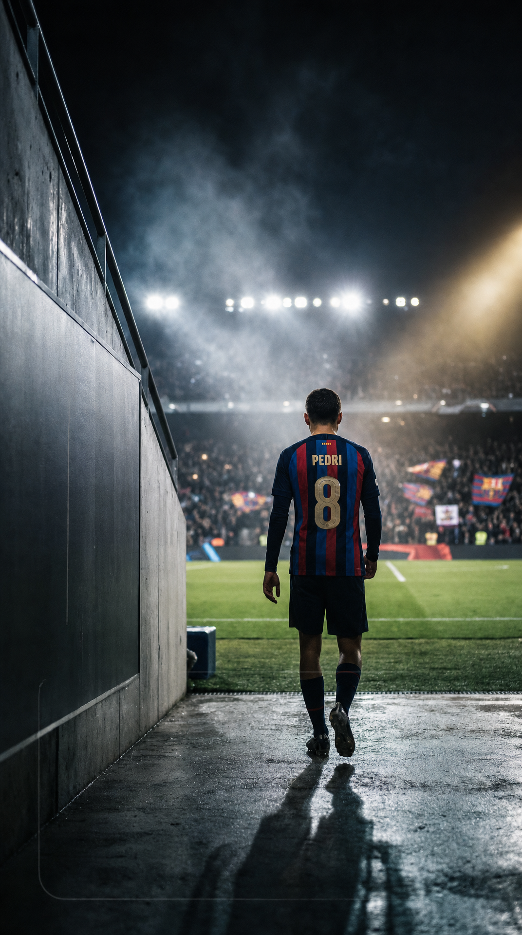Heroic Footballer Exiting Tunnel Into Light