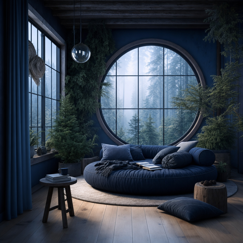 Hygge Reading Nook by Misty Window