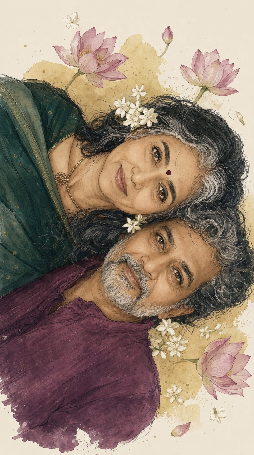 Mature Indian Couple in Tender Repose