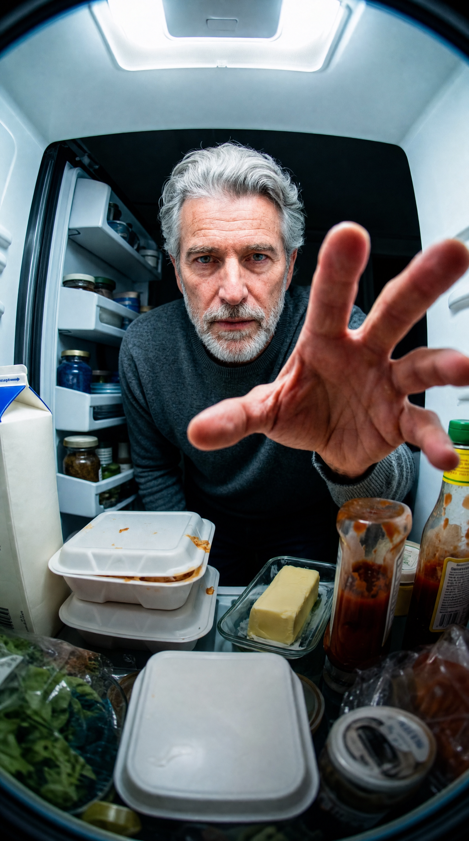 Intimate Late-Night Fridge Reach