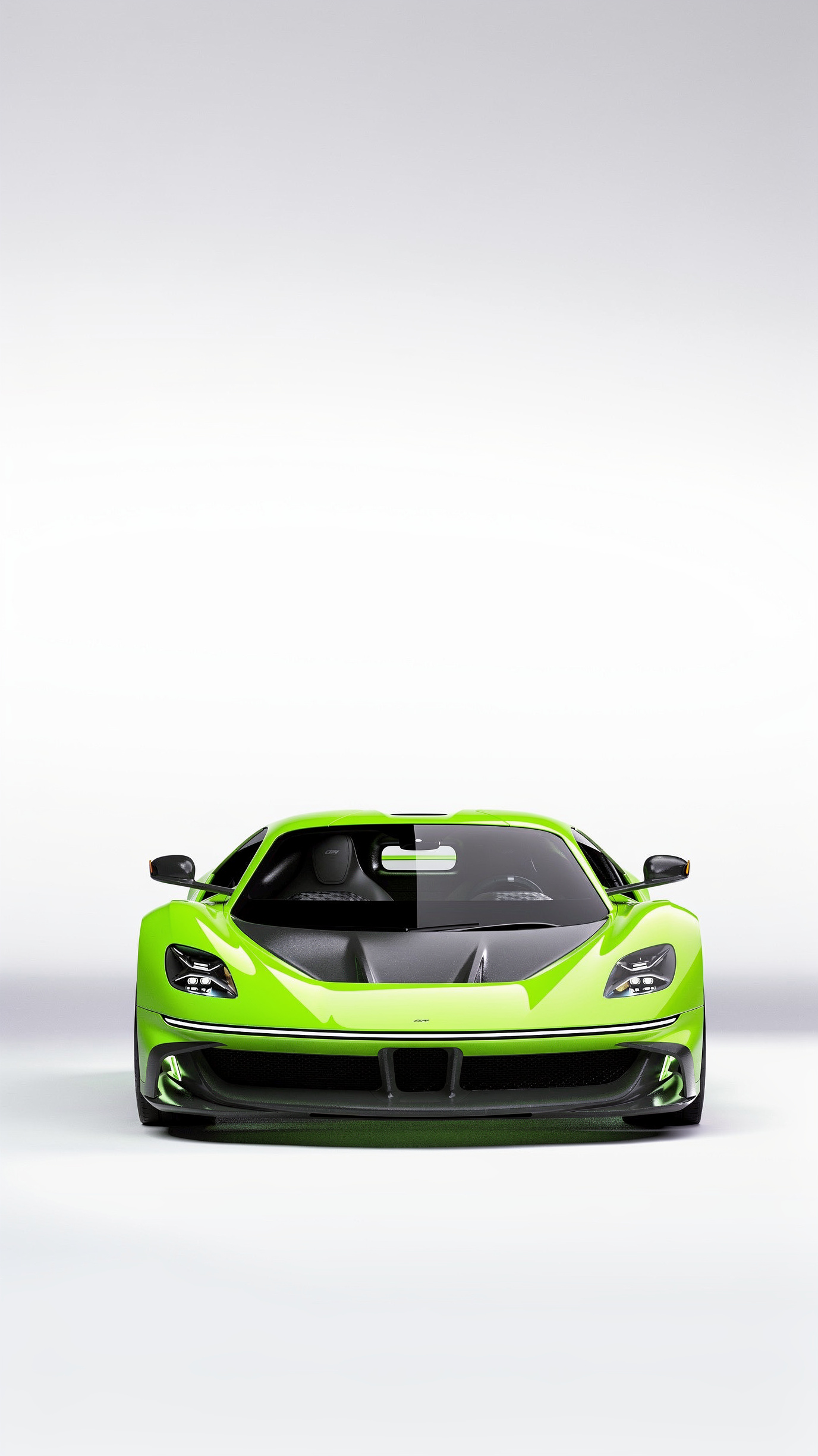 Lime Supercar with Matte Dark Hood — flux-2-pro