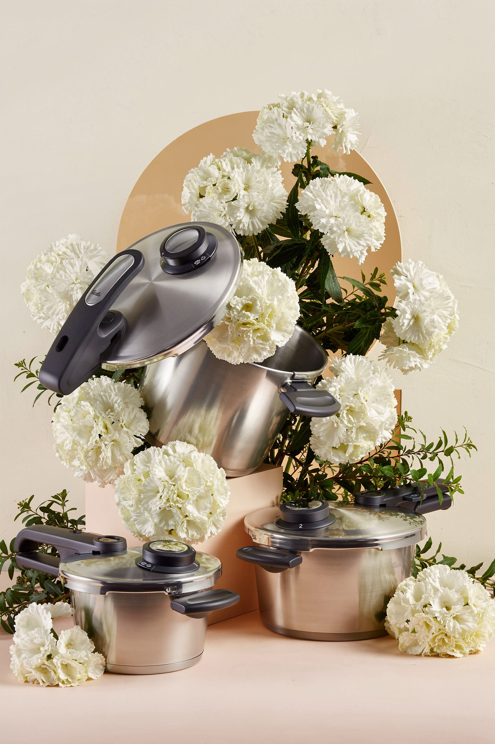 Luxury still life with pressure cookers