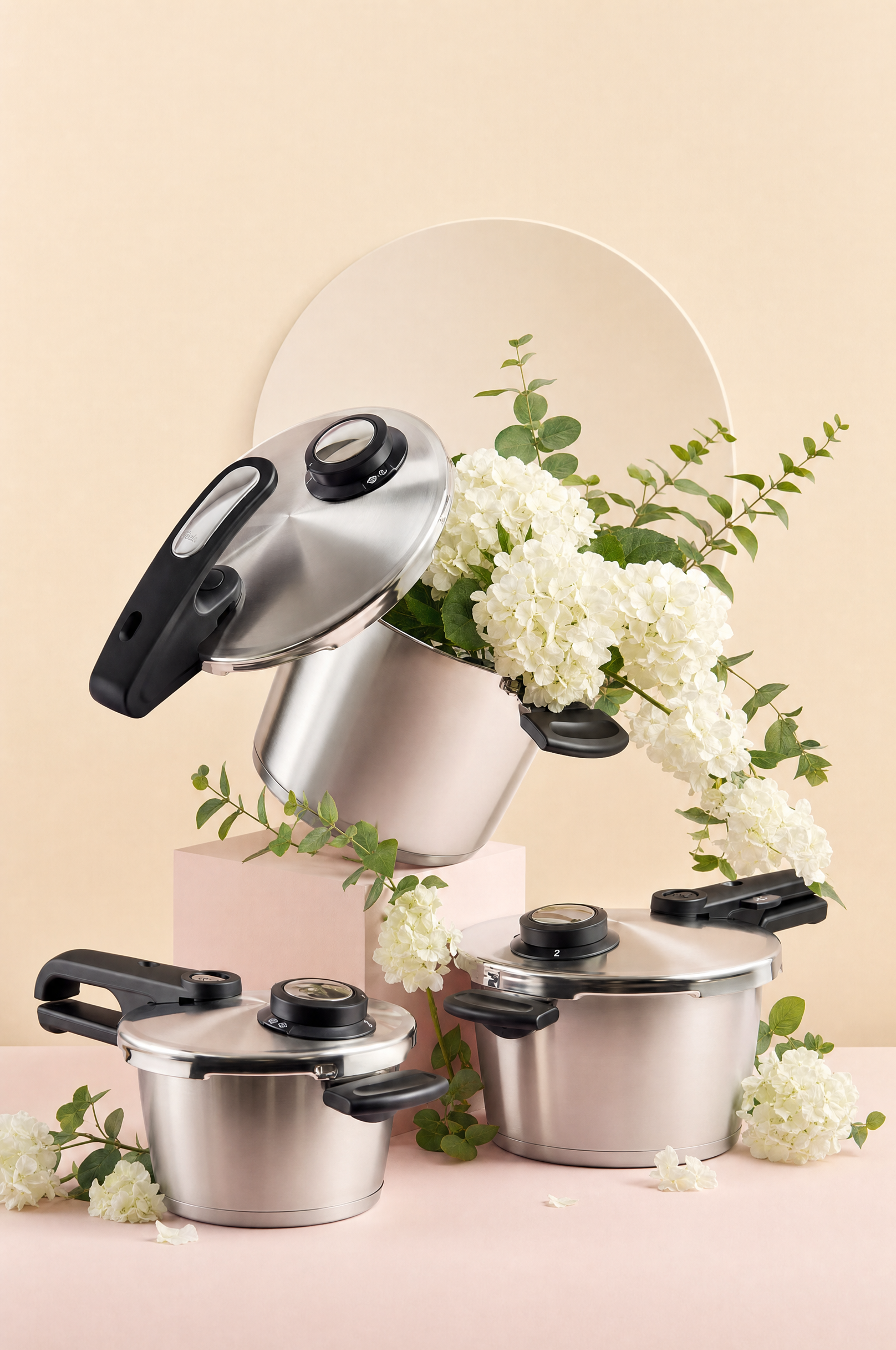 Luxury still life with pressure cookers — gpt-image-2