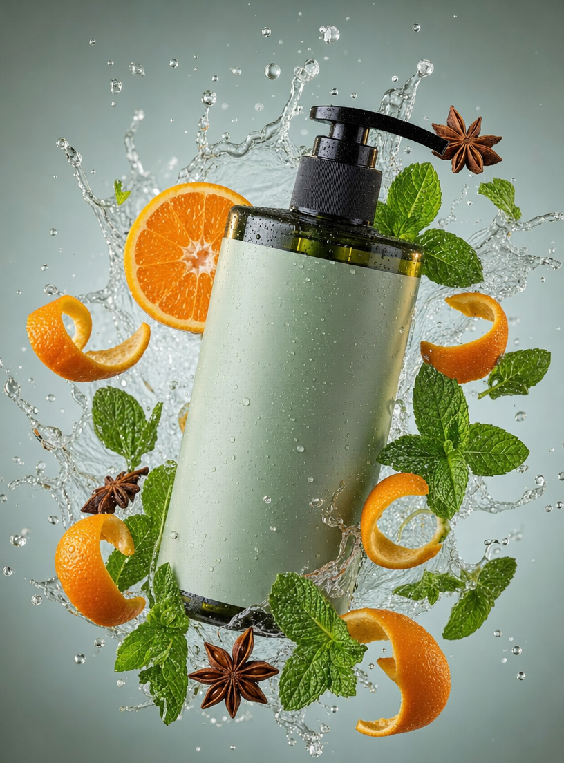 Magnesium body wash in fresh water