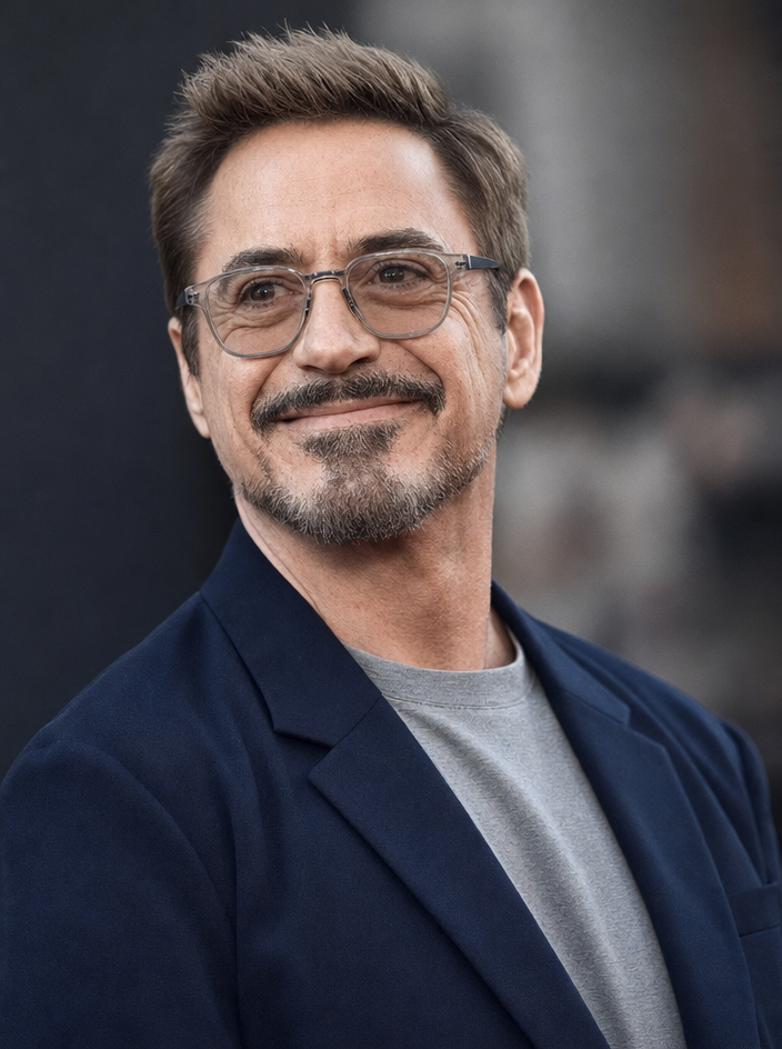 Middle-aged man with ash-brown hair and navy blazer