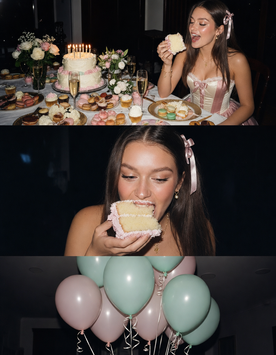 Mint and Rose Flash Birthday Coquette