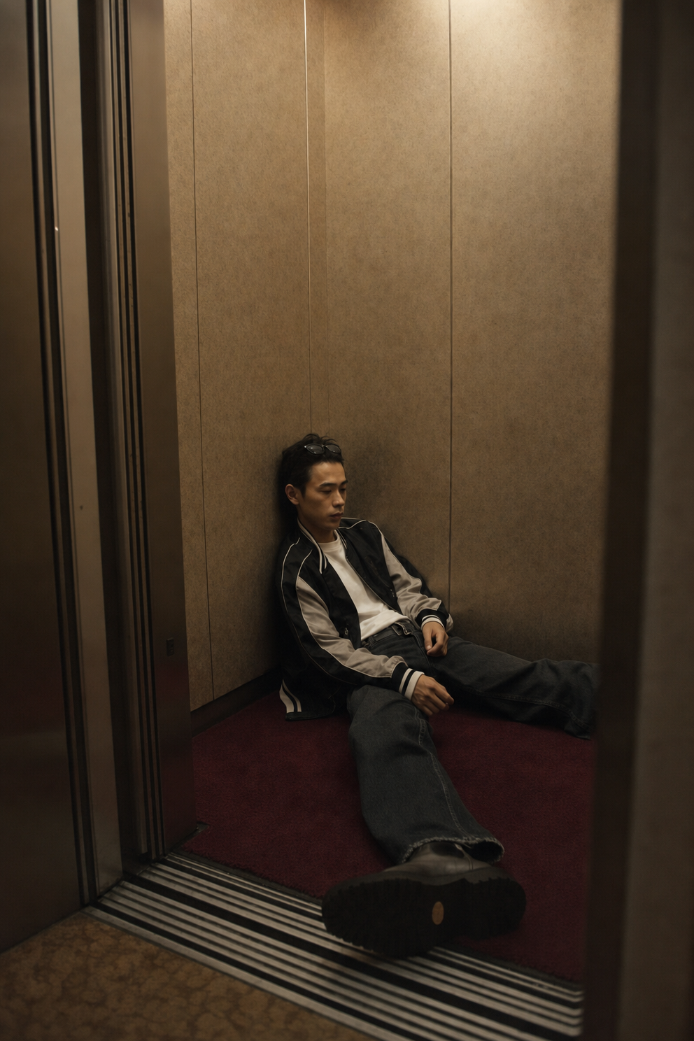 Moody Vintage Elevator Fashion Candid