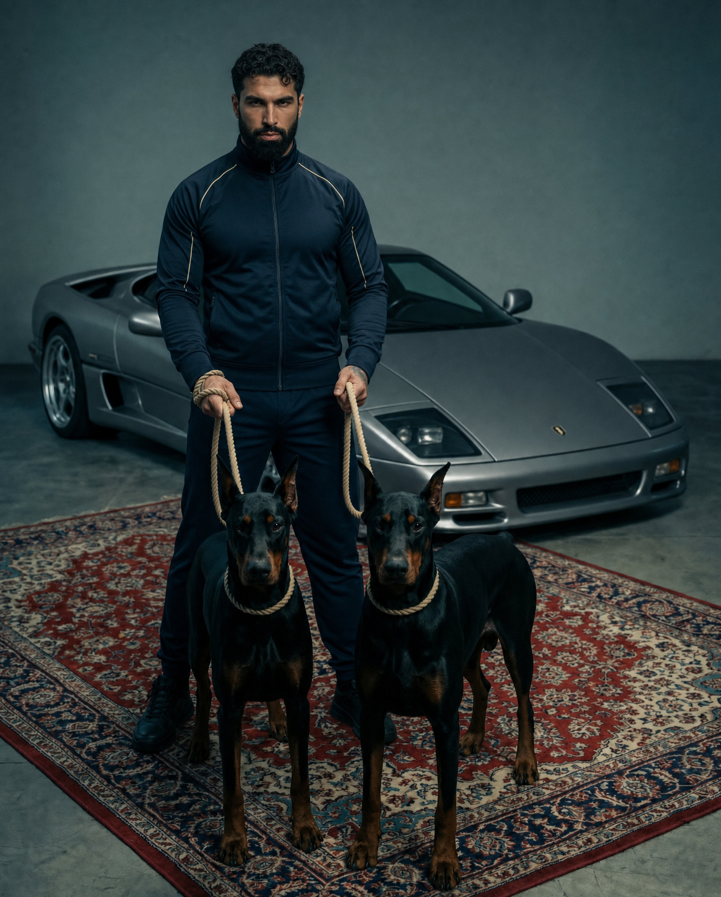 Navy tracksuit with Dobermans