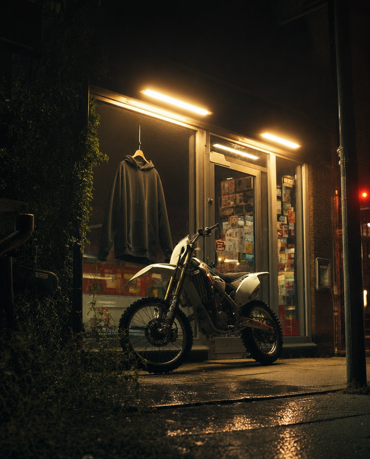 Neon-amber Dirt Bike by South London Shop