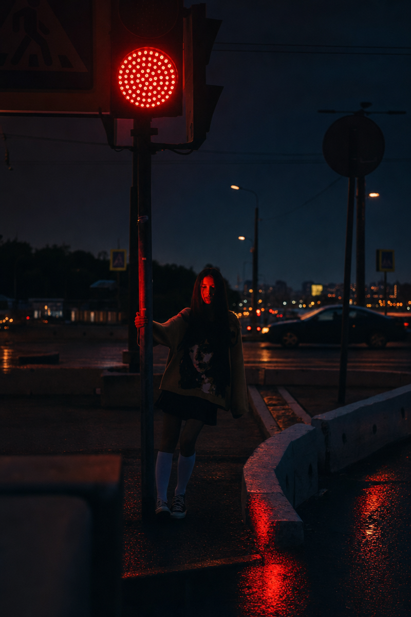 Neon Night Portrait by Red Signal