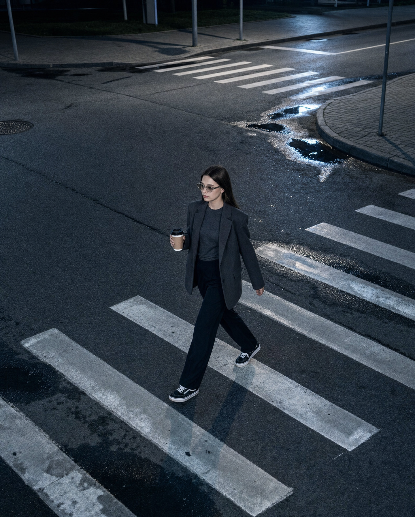 Noir crosswalk surveillance with tracking