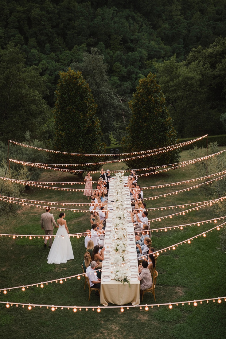 Overhead Wedding Reception in Forest — flux-2-pro