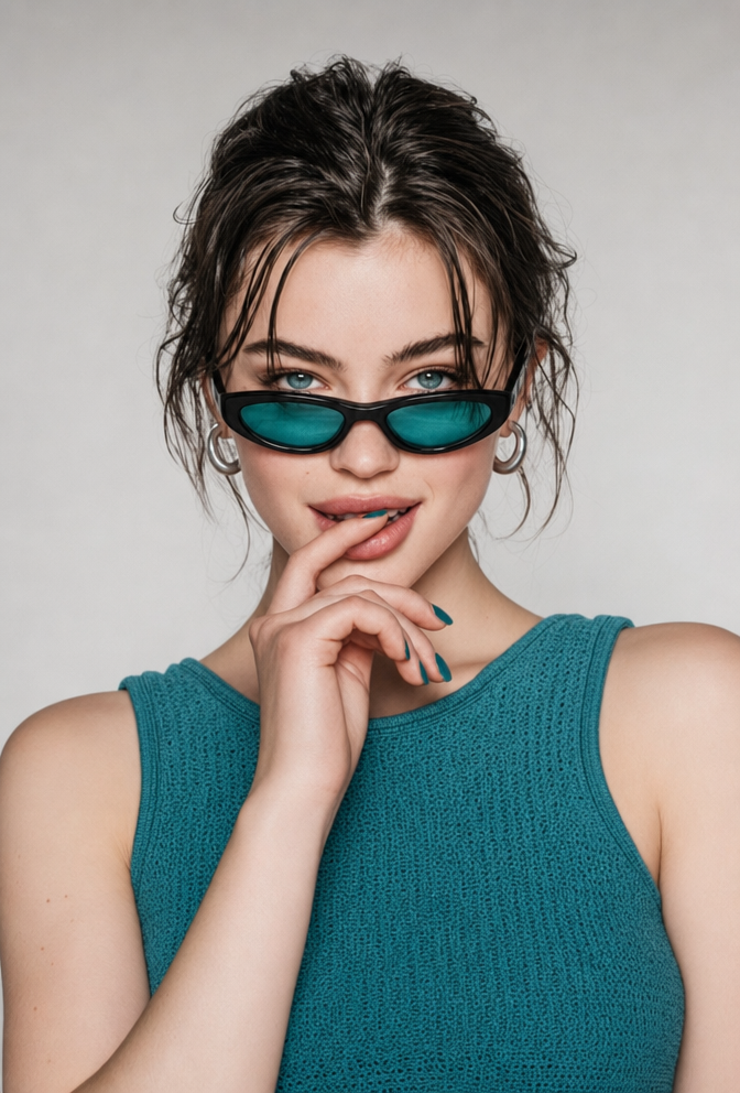Playful Studio Fashion in Teal