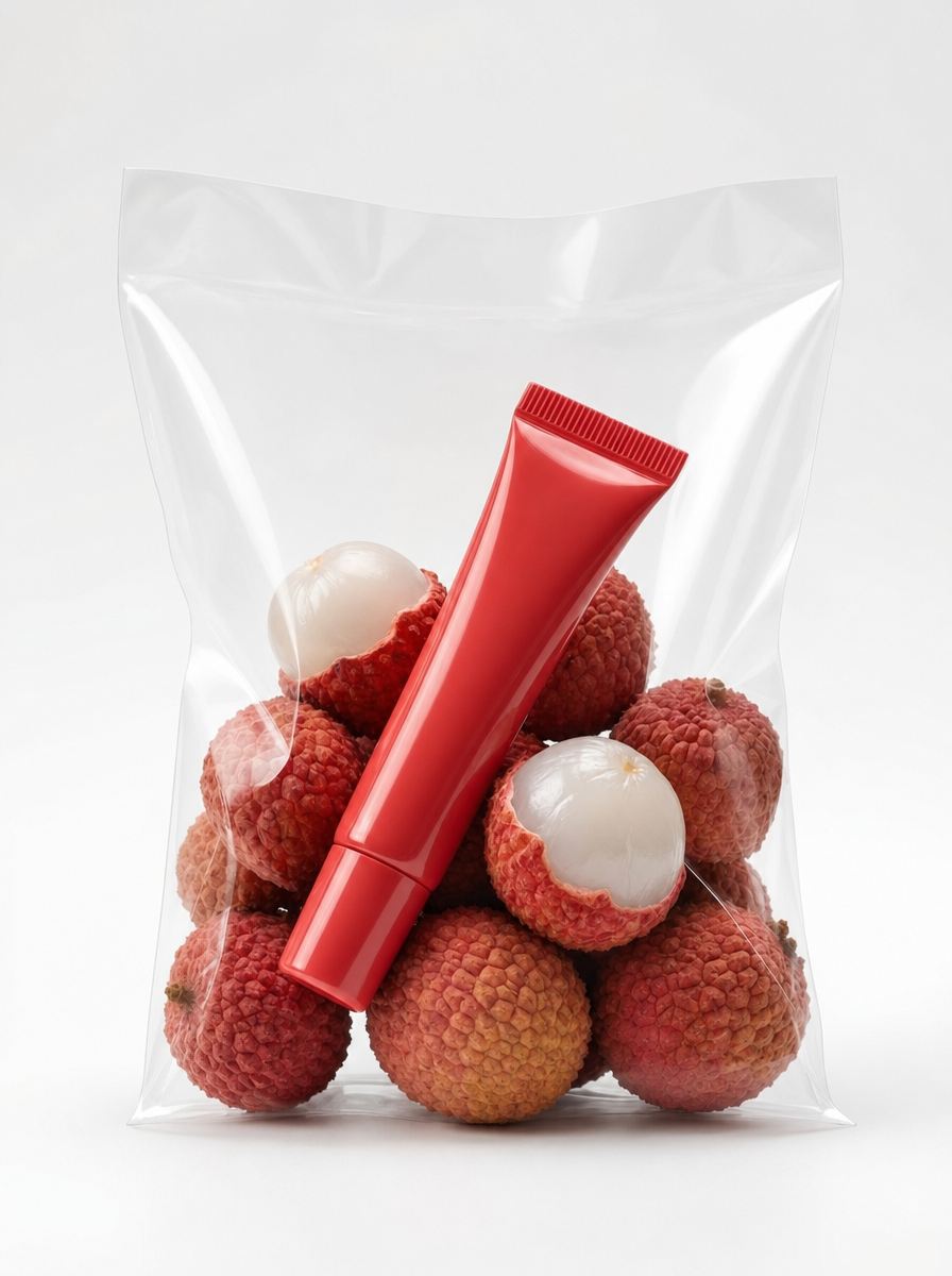 Red Lip Balm with Lychee Freshness