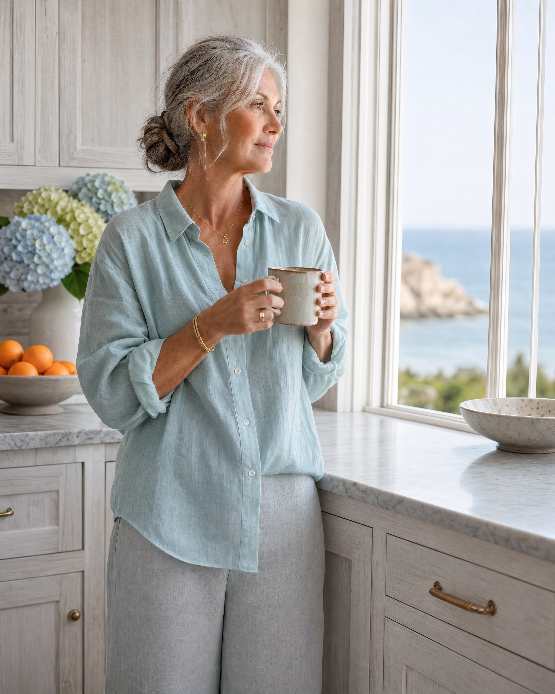 Sea-Glint Morning Kitchen Mug Portrait