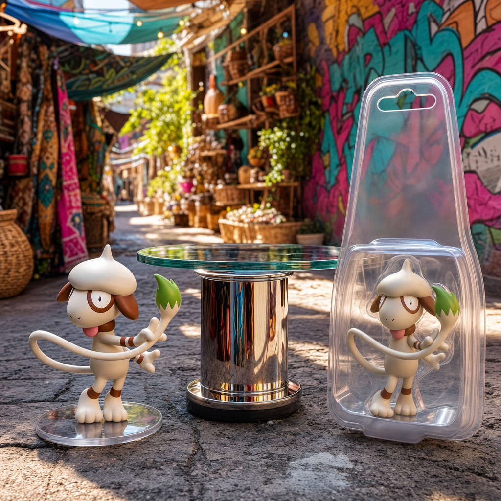 Smeargle Figure on Chrome Display