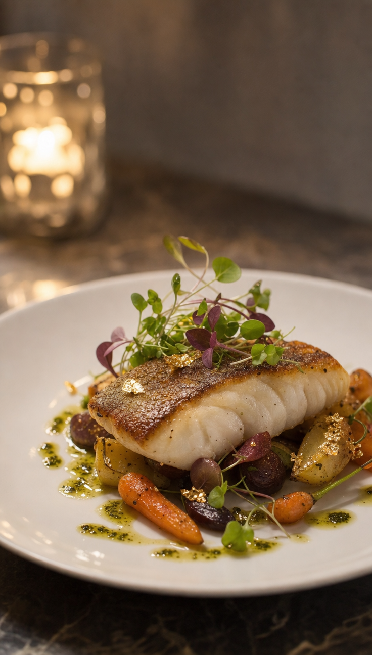 Elegant Pan-Seared Fish on Minimalist Plating