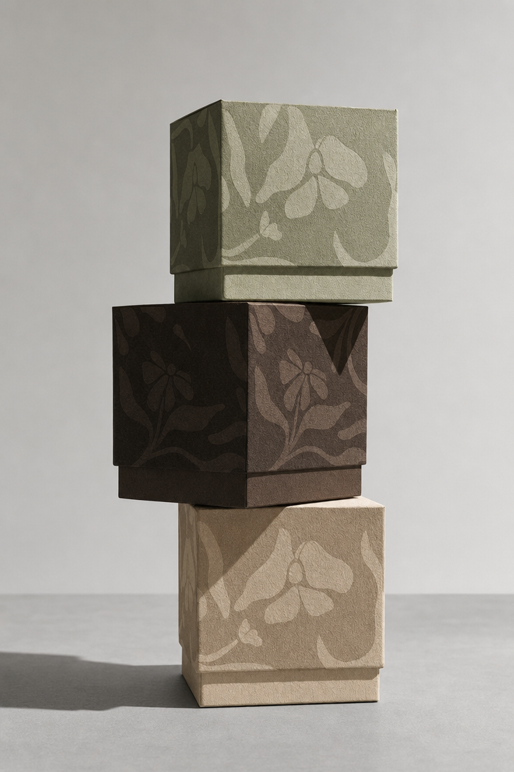 Three Luxury Candles in Sage Tones