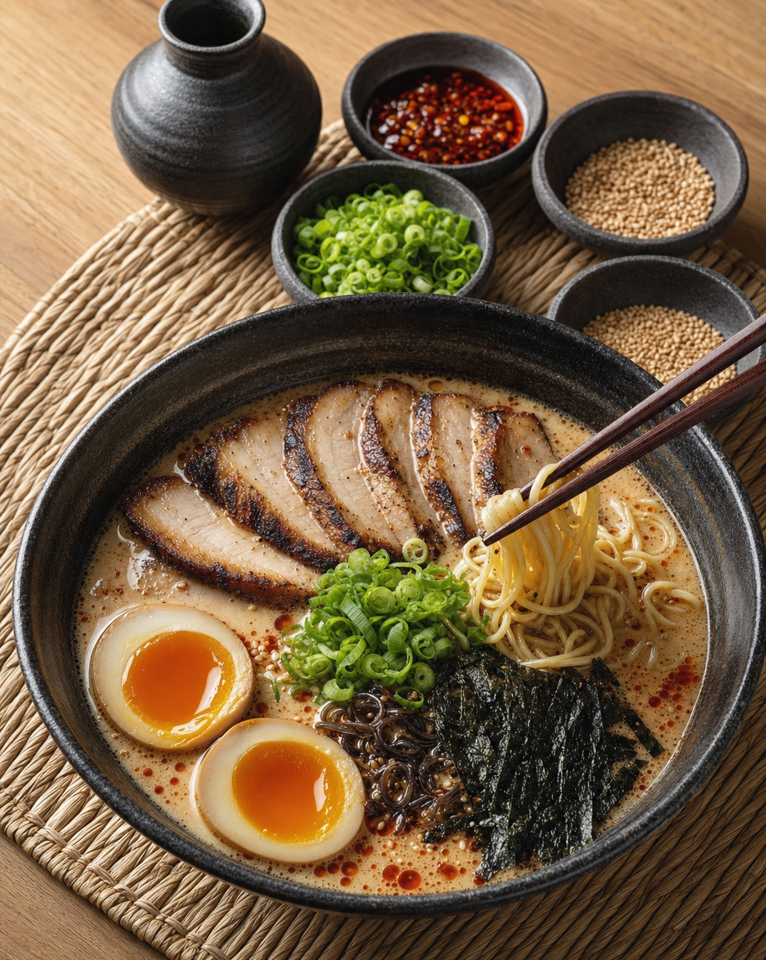Tonkotsu Ramen with Chashu and Amber Yolk