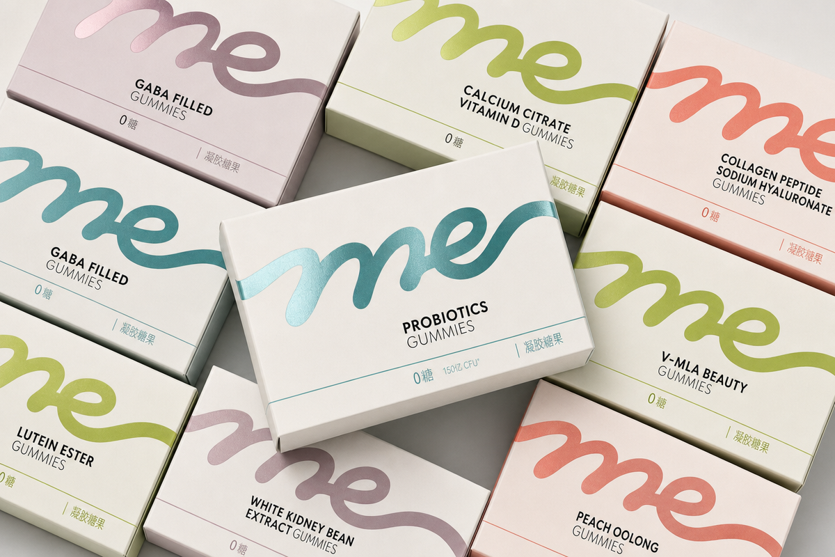 Top-Down Pastel Supplement Box Stack