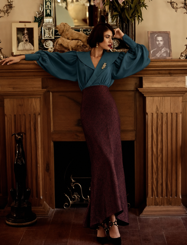 Warm Editorial Portrait by the Mantel