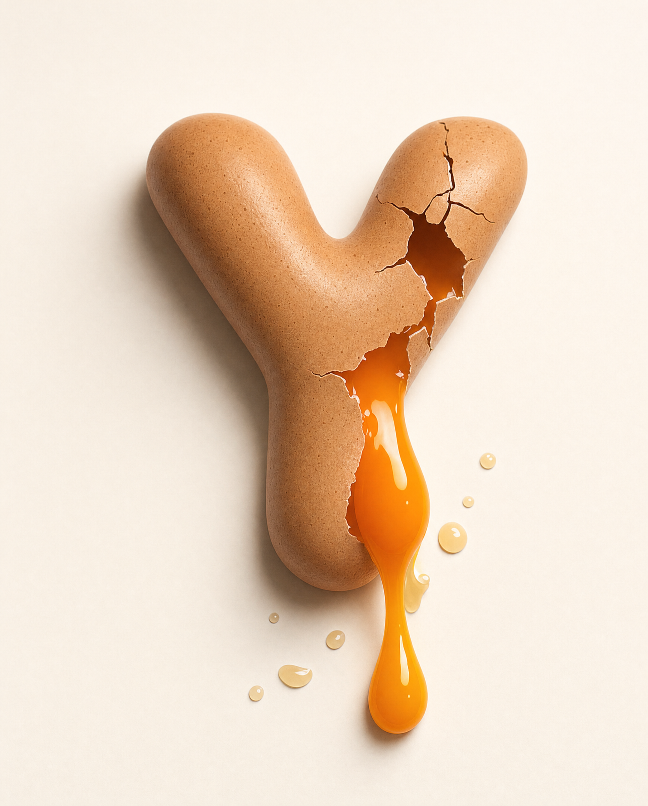 Warm-Tan Y Cracked Egg Studio Still