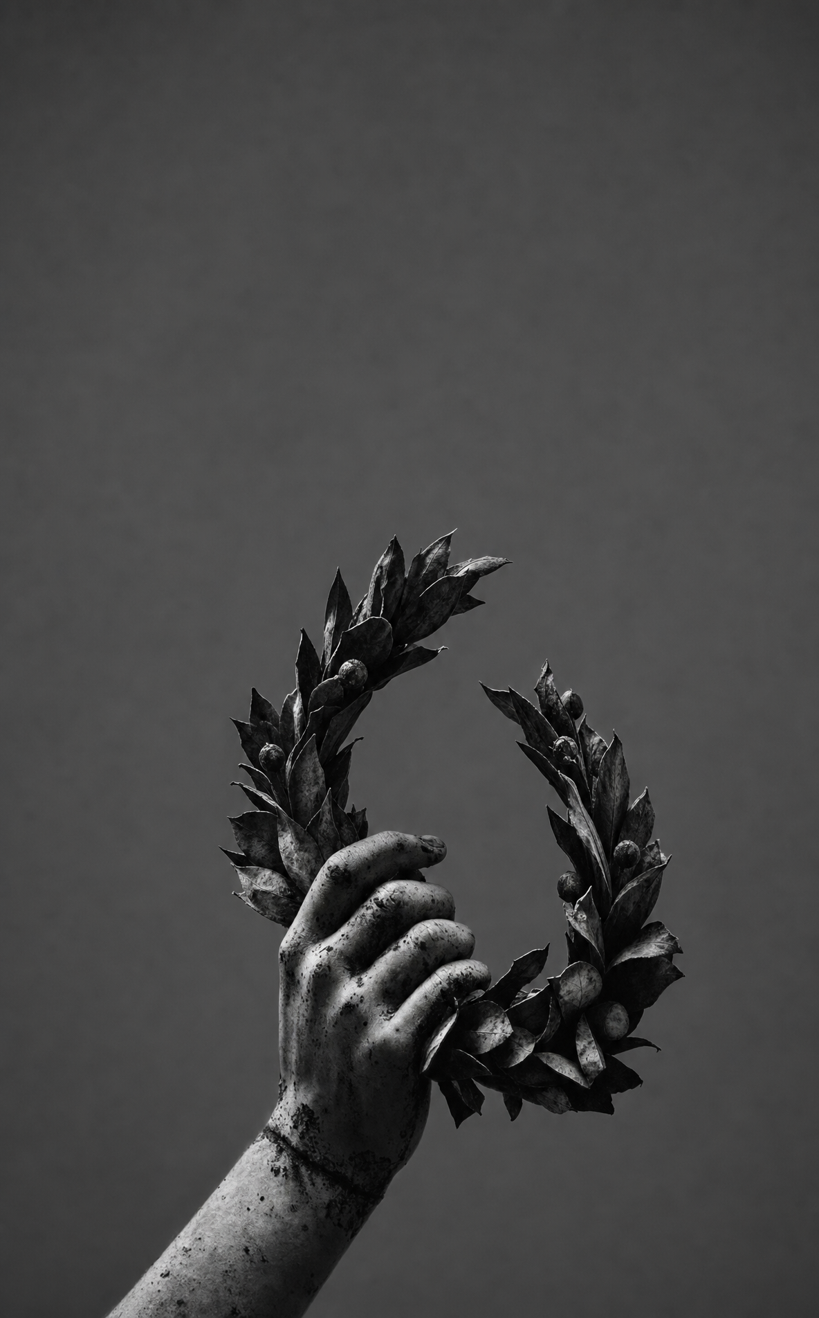 Weathered Hand With Leaf Wreath